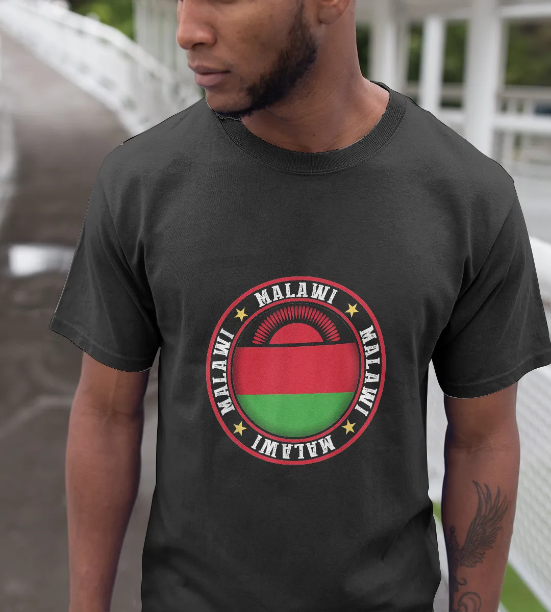 1sttheworld T-Shirt - Flag Of Malawi T-Shirt Black A35