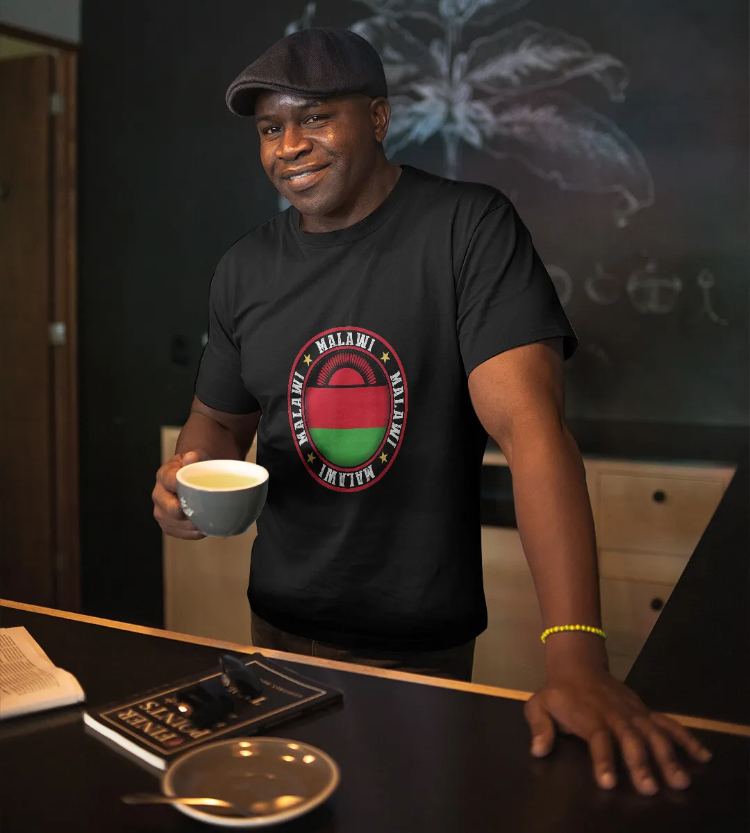 1sttheworld T-Shirt - Flag Of Malawi T-Shirt Black A35
