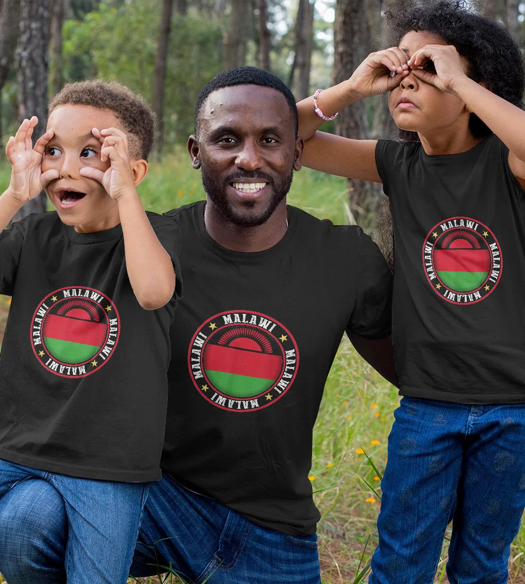1sttheworld T-Shirt - Flag Of Malawi T-Shirt Black A35