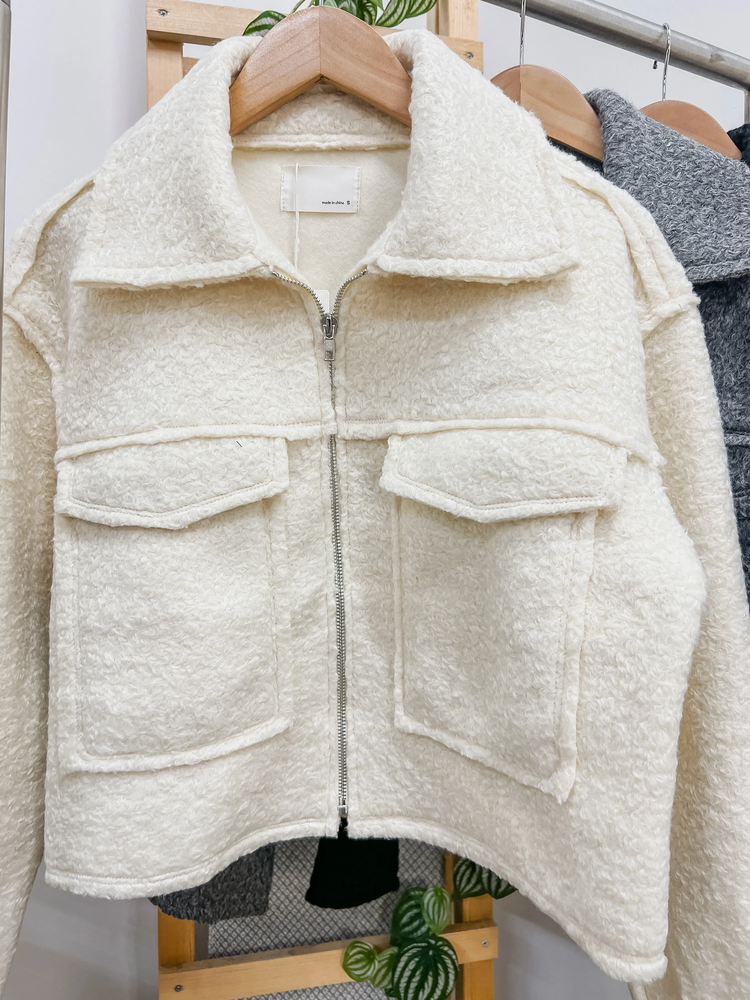 Becca Square Pocket Cropped Collar Jacket
