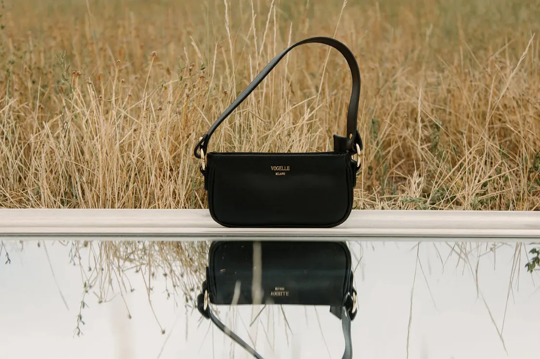 Black Leather Shoulder Bag