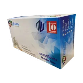 BP Latex Gloves, Powder-Free, size S (Pk: 100 pcs/box)