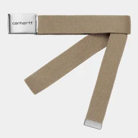 Carhartt WIP Clip Belt Chrome - Leather