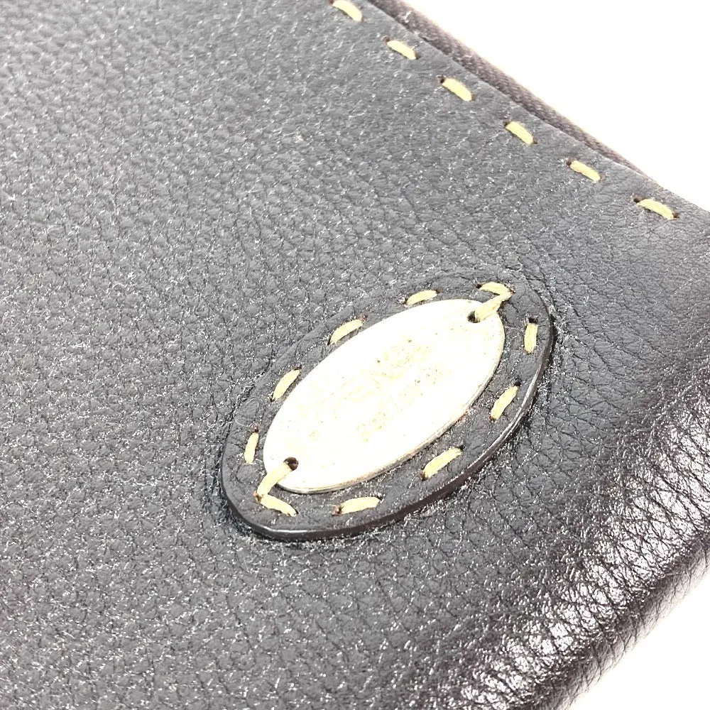 FENDI Clutch bag leather Dark brown bag pouch Celeria mens Used