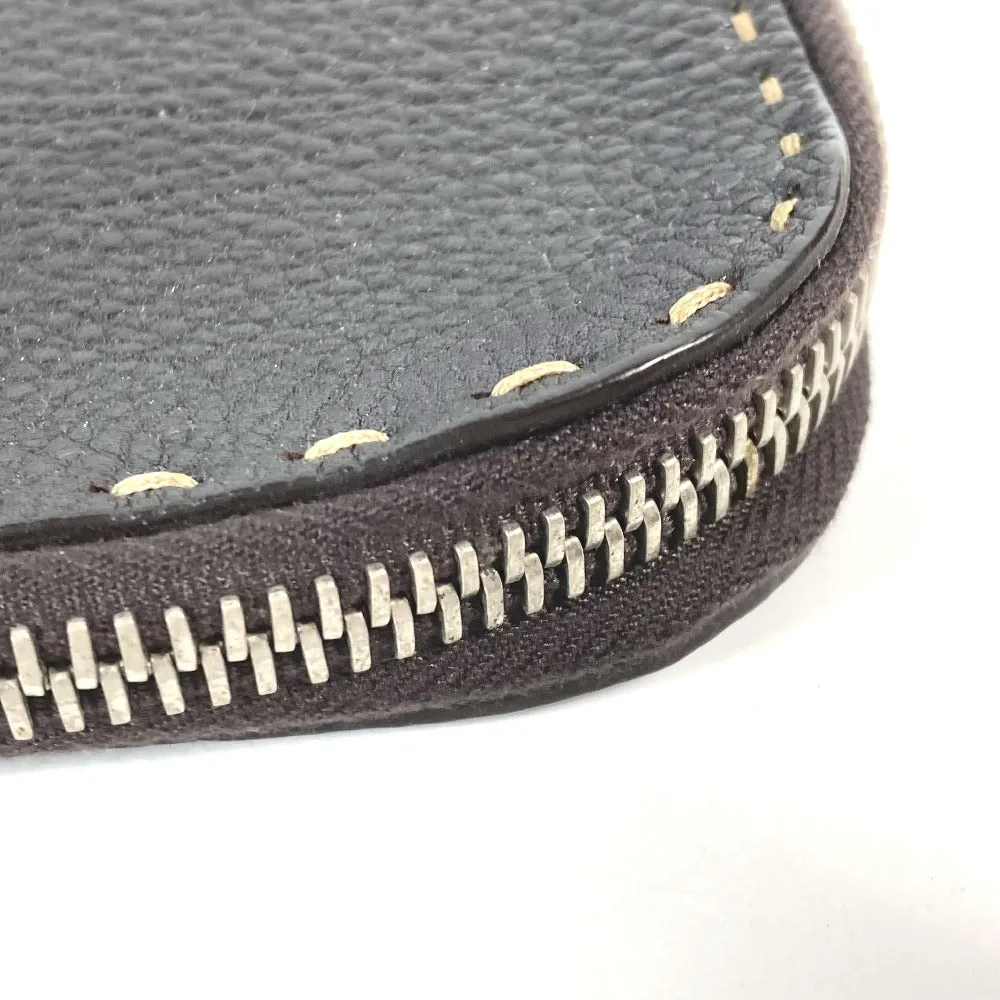 FENDI Clutch bag leather Dark brown bag pouch Celeria mens Used