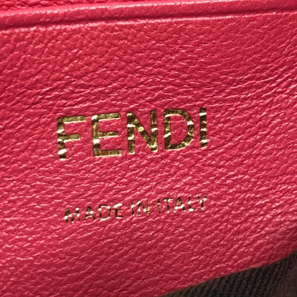 FENDI Shoulder Bag 8BS017 lambskin pink FF baguette small Women Used