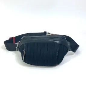 FENDI Sling bag 7VA483 polyamide/leather black Crossbody Shoulder Bag Zucca mesh mens Used