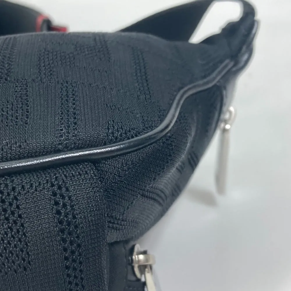 FENDI Sling bag 7VA483 polyamide/leather black Crossbody Shoulder Bag Zucca mesh mens Used