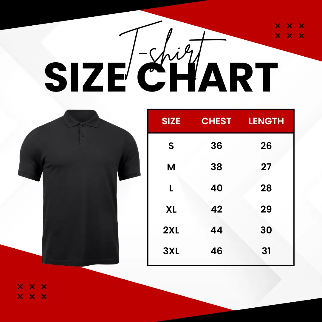 Ginger colour With Black Three Stripe Polo T-Shirt