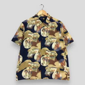 Kearney House Hula Girl Aloha Cotton Shirt Medium