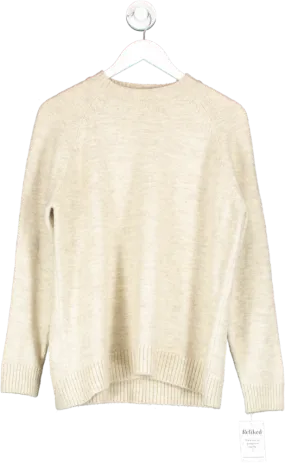 MANGO Beige Round Neck Knitted Sweater UK M