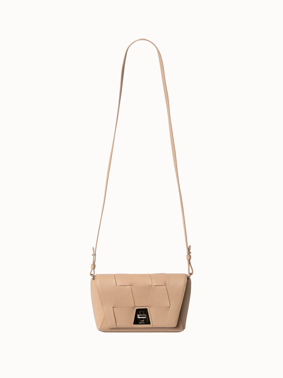 Small Anouk Day Bag aus geflochtenen Ledertrapezen